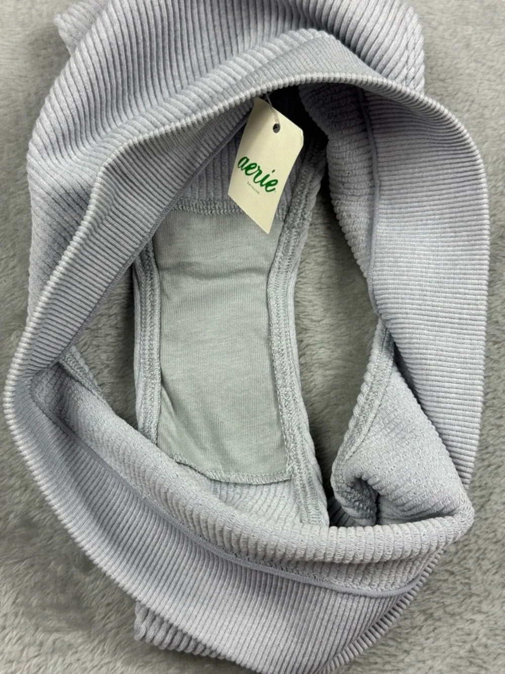 Aerie ribbed high cut bikini bottom sz XS new‎ w tags
